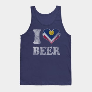 I Heart Flag of Denver Beer Tank Top